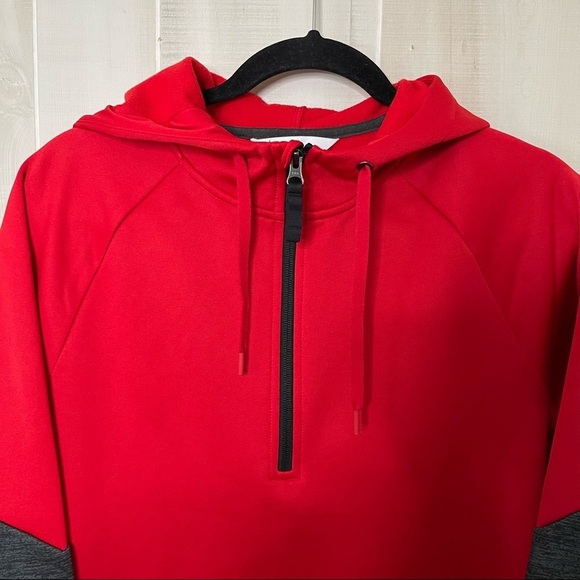 NWT DSG Men’s Everyday Performance Fleece 1/2 Zip Hoodie Pullover Red Size S - Picture 4 of 10